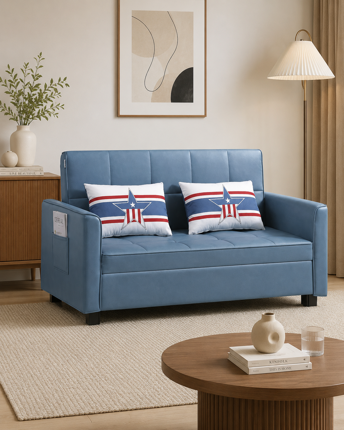 Lydell Tech Fabric Sofa Bed
