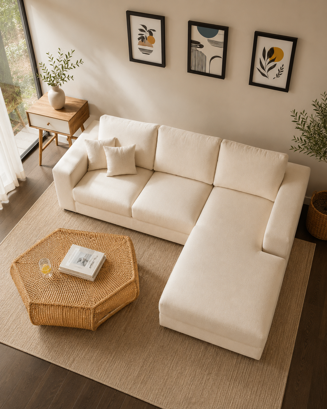 Alvere Fabric Sectional Sofa