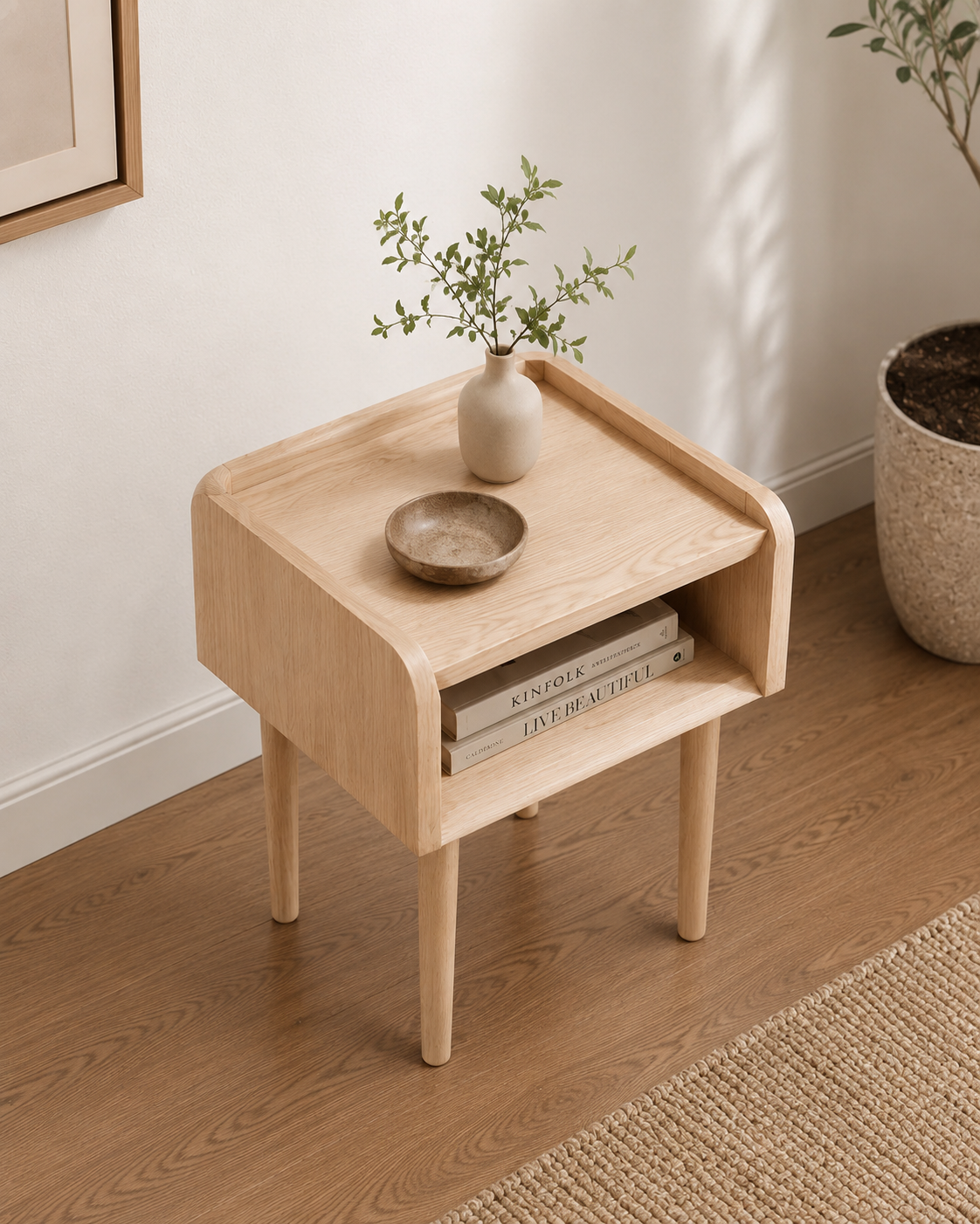 Runa Wooden Bedside Table