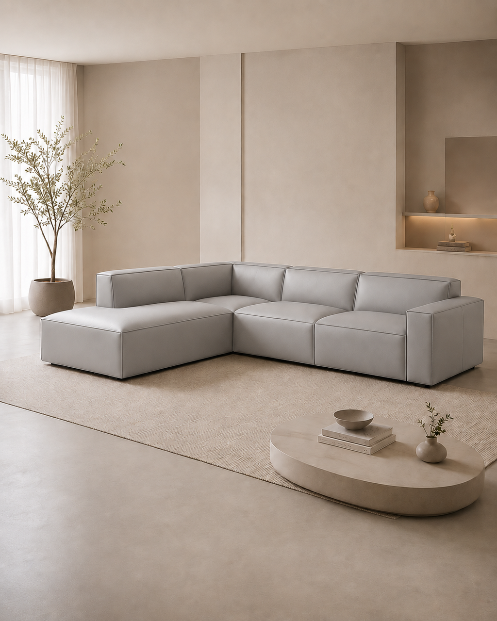Caelis Pet-Friendly Fabric Sectional Sofa