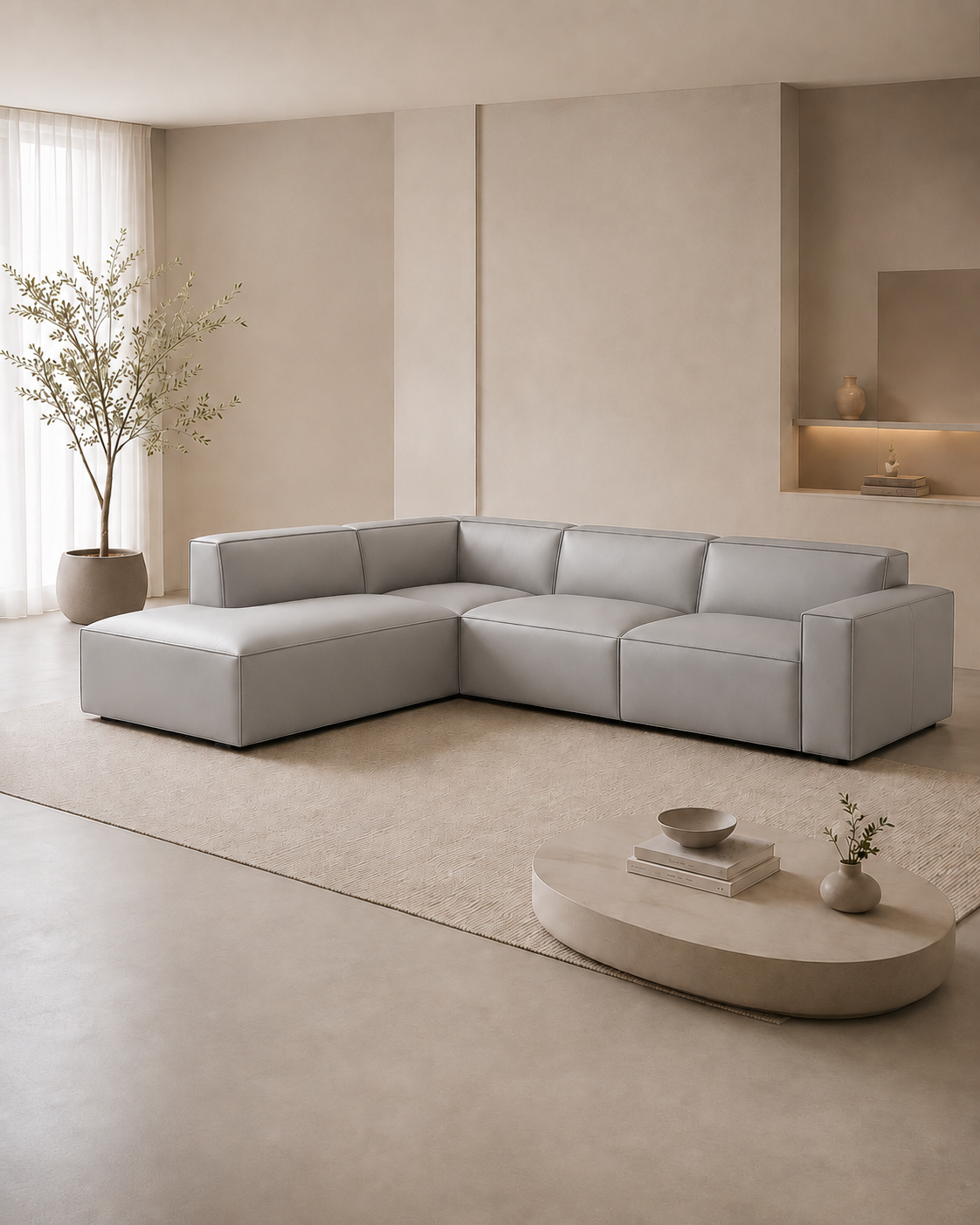Caelis Pet-Friendly Fabric Sectional Sofa