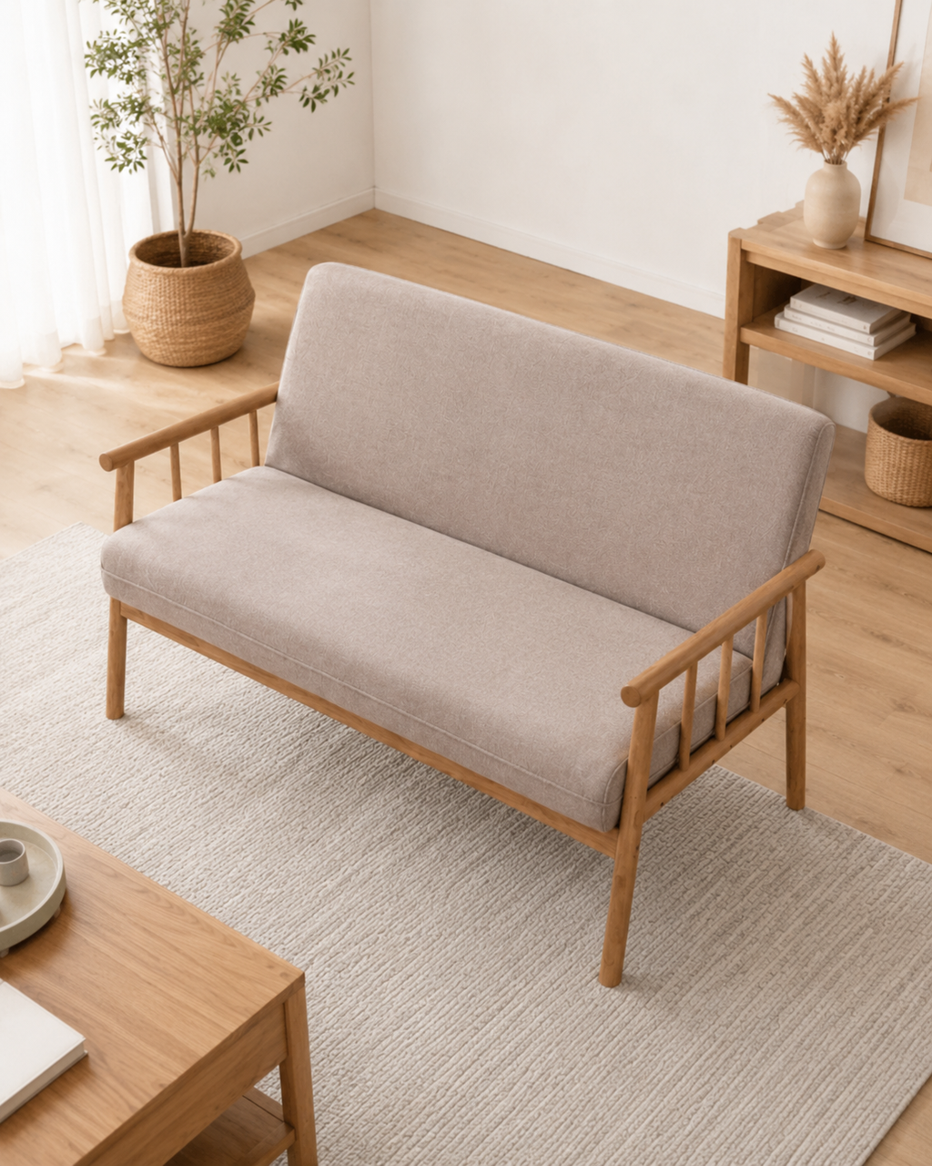 Arden Fabric Wooden Sofa