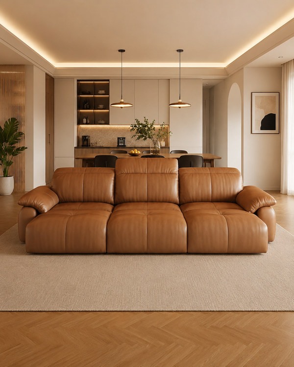 Aurelle Top Grain Leather Electric Sofa Bed