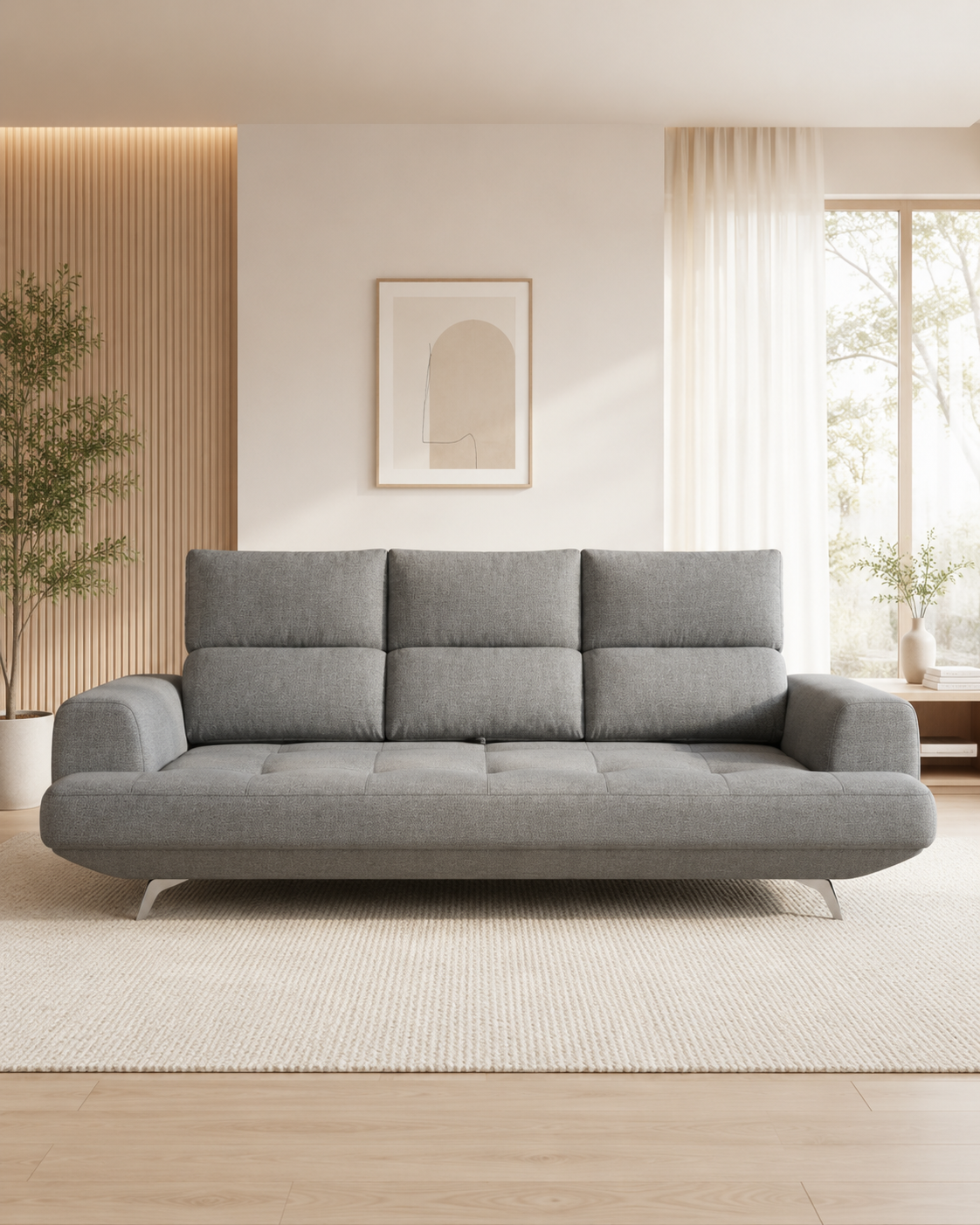 Rydell Fabric Adjustable Backrest Sofa