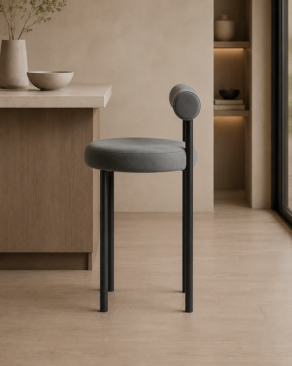 Torrin Velvet Bar Chair