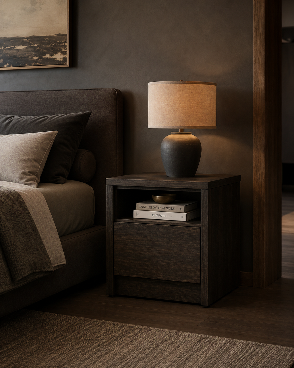 Soren Walnut Bedside Table