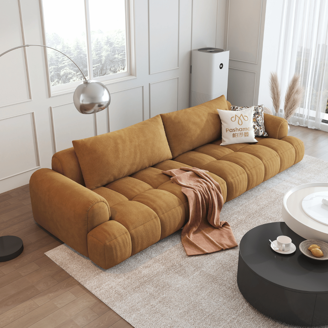 Cotton Fabric Sofa by Esteller (Pet Friendly & Comes with USB Charger)