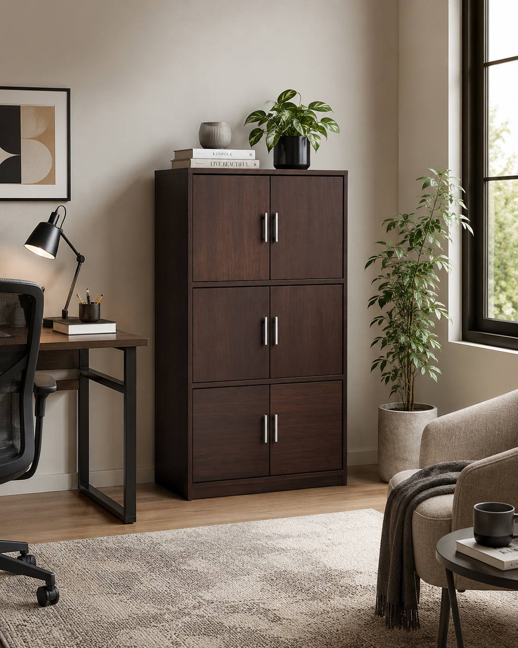 Ren Walnut Storage Cabinet
