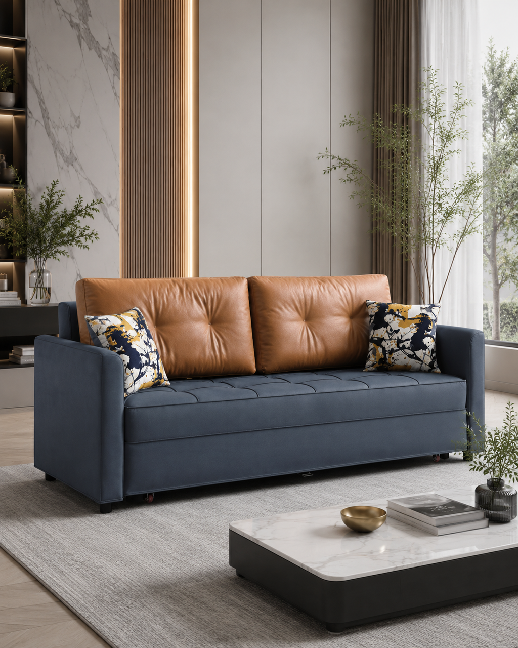 Briselle Leathaire Sofa Bed