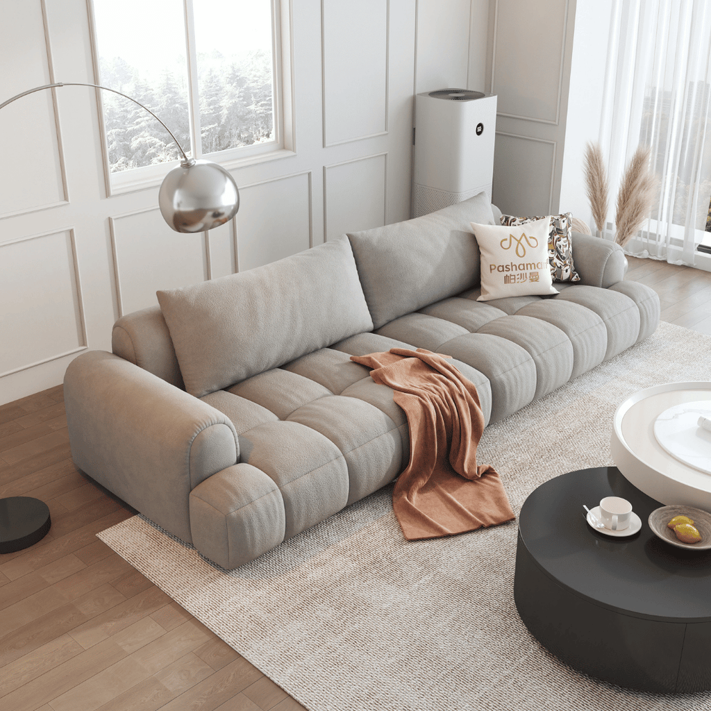 Cotton Fabric Sofa by Esteller (Pet Friendly & Comes with USB Charger)