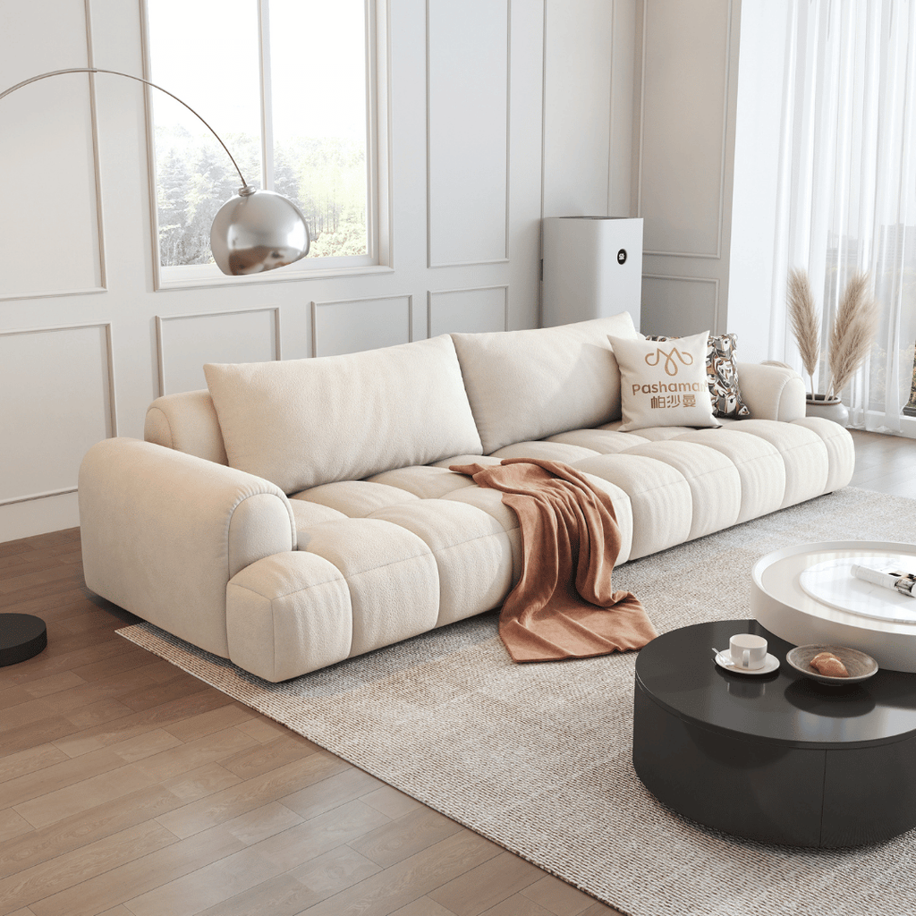 Cotton Fabric Sofa by Esteller (Pet Friendly & Comes with USB Charger)