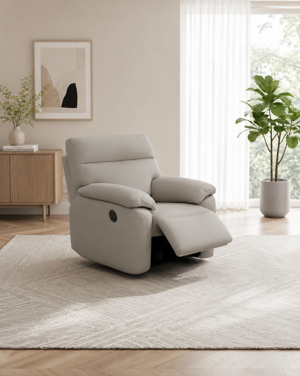 Pavia Fabric Recliner Sofa