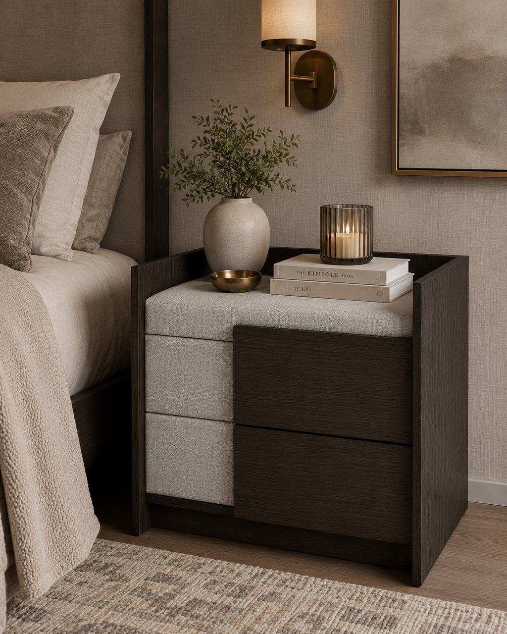 Luno Walnut Bedside Table
