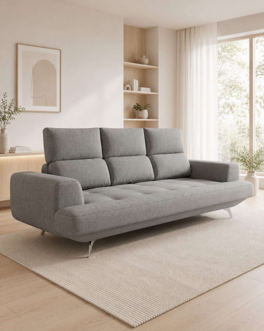 Rydell Fabric Adjustable Backrest Sofa