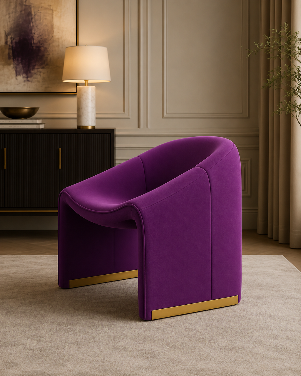 Auvora Fabric Lounge Chair