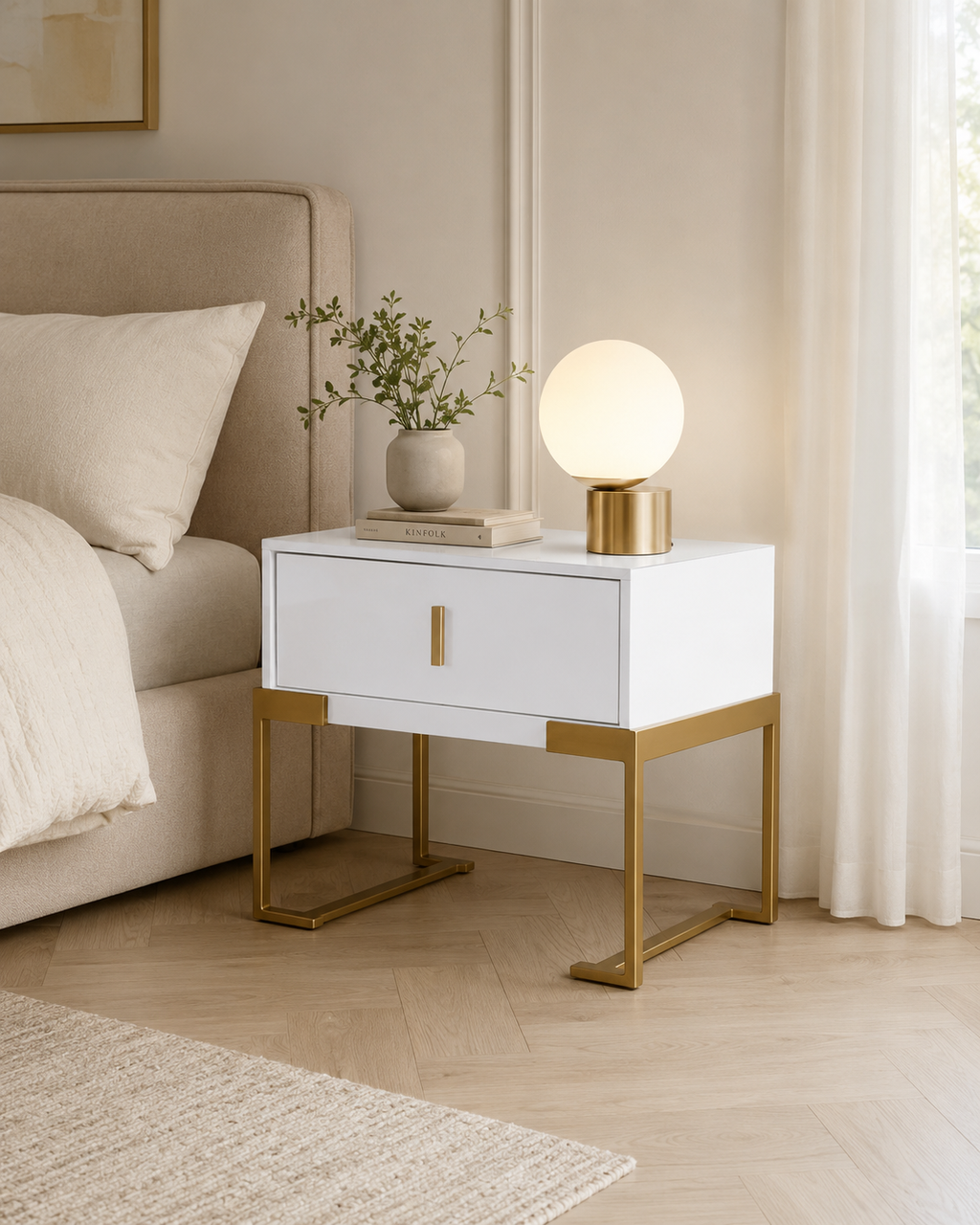 Celeste Soft-Touch Bedside Table