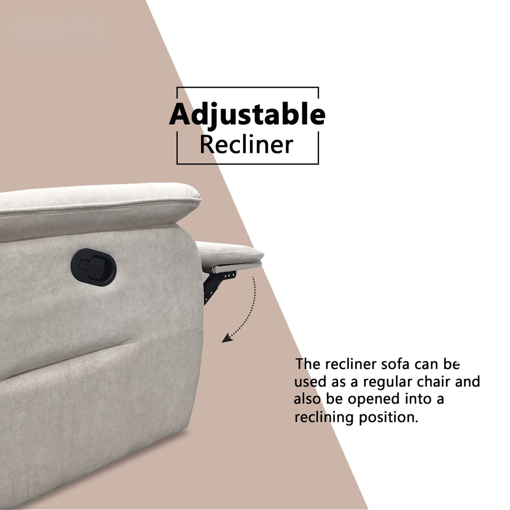Xyvon Fabric Recliner Sofa by Esteller (Pet Friendly & Easy Clean)