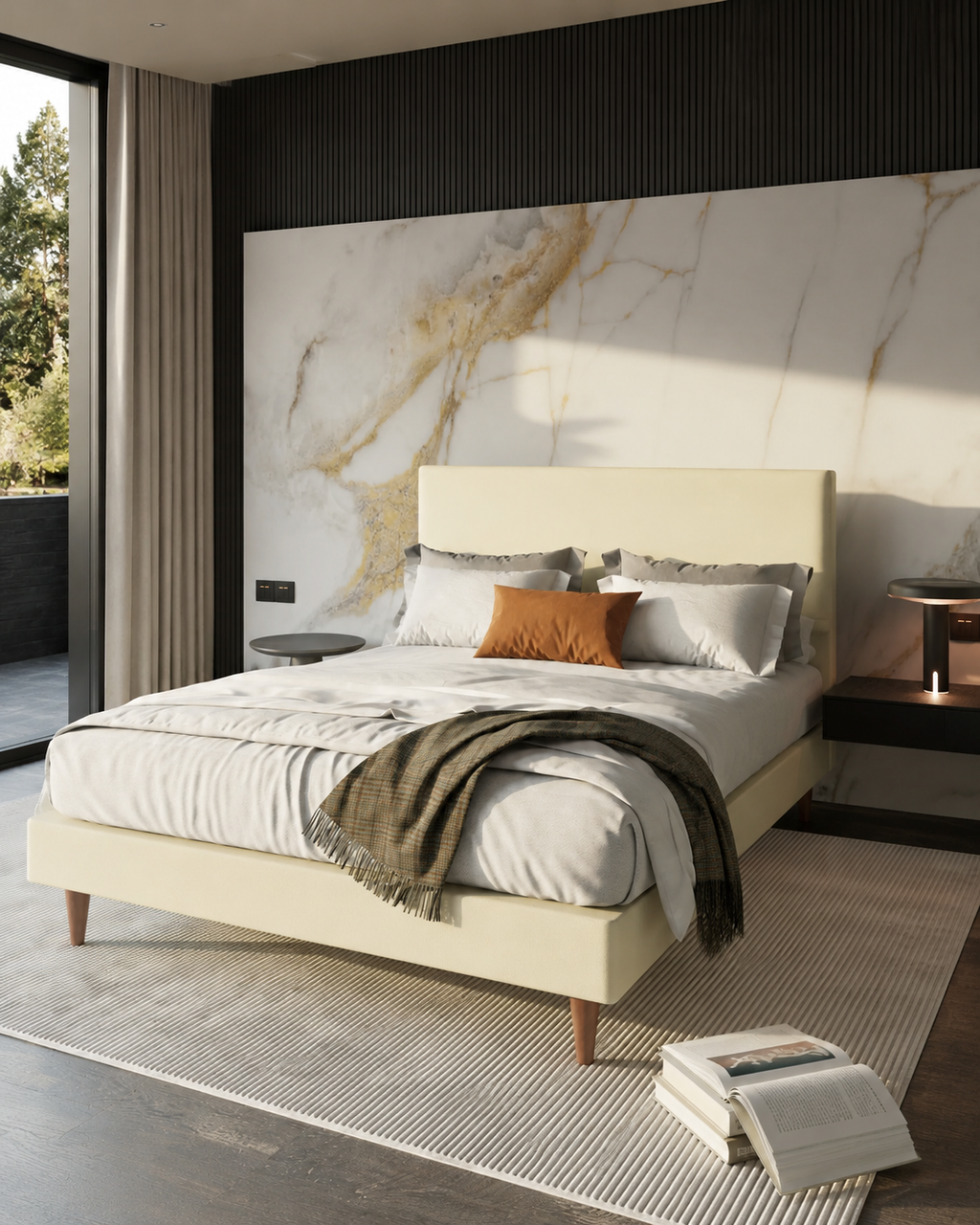Aeris Faux Leather Bed Frame