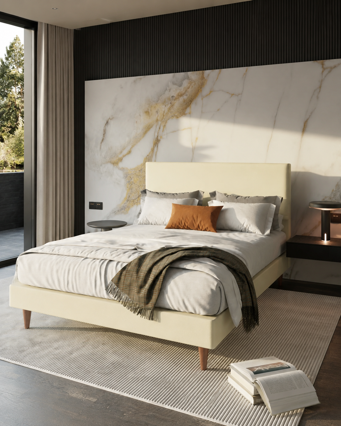 Aeris Faux Leather Bed Frame