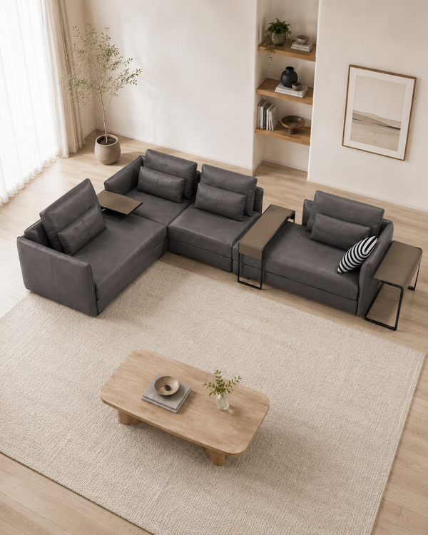 Louvain Genuine Leather Sectional Sofa