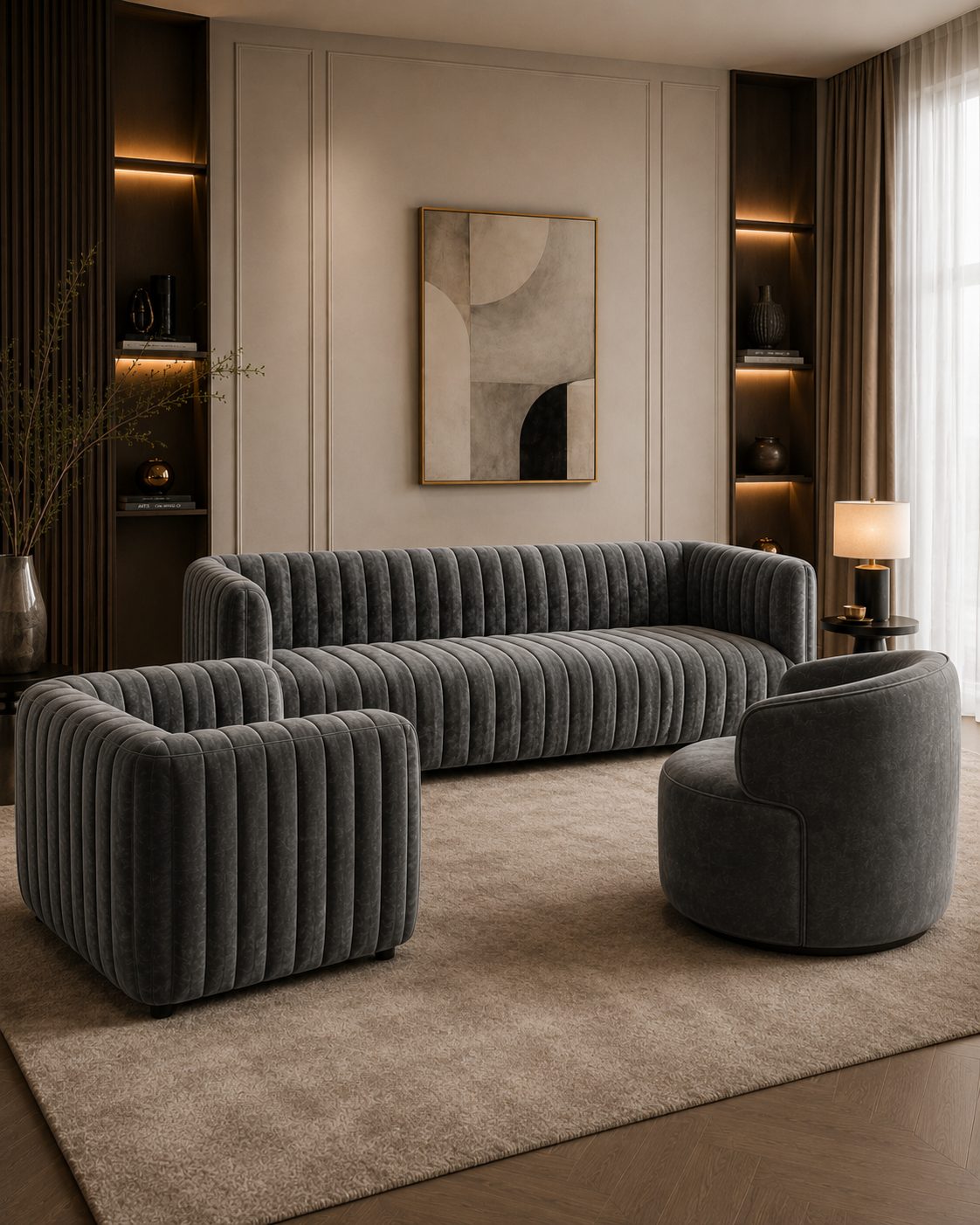 Kingswell Velvet Sofa