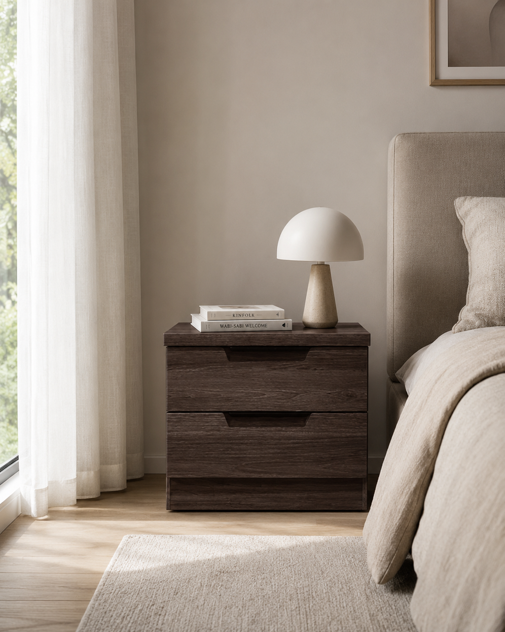 Attkins Wooden Side Table (45cm)