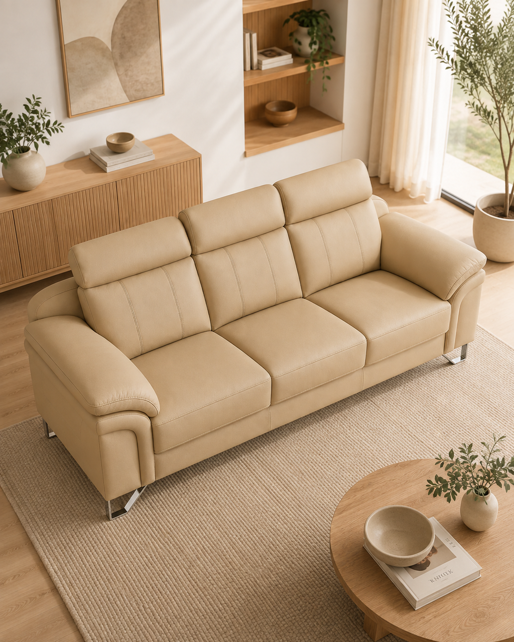 Vantor Faux Leather Sofa