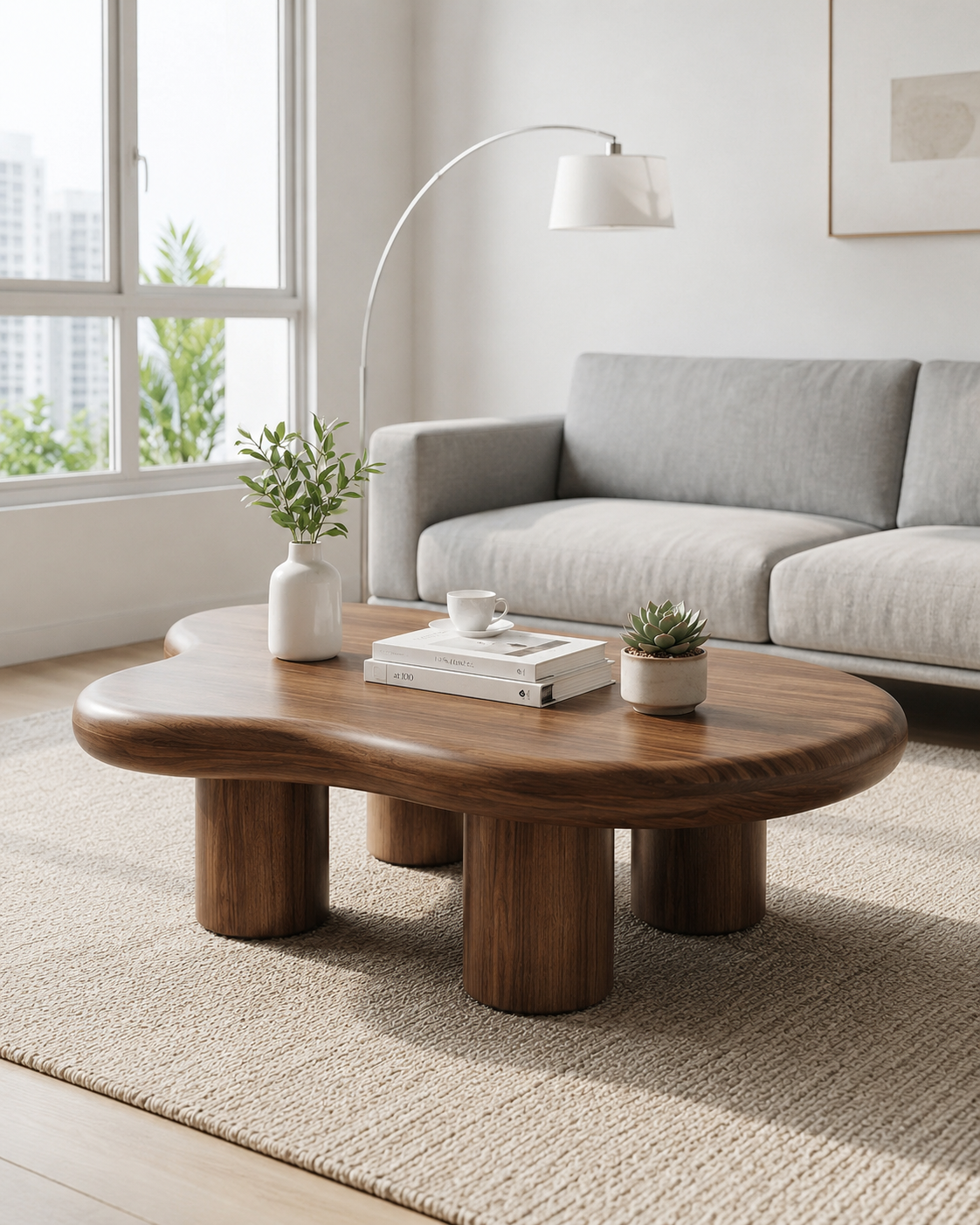 Pebble Walnut Coffee Table