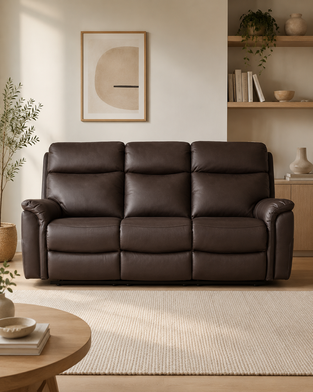 Winchester Genuine Leather Recliner Sofa