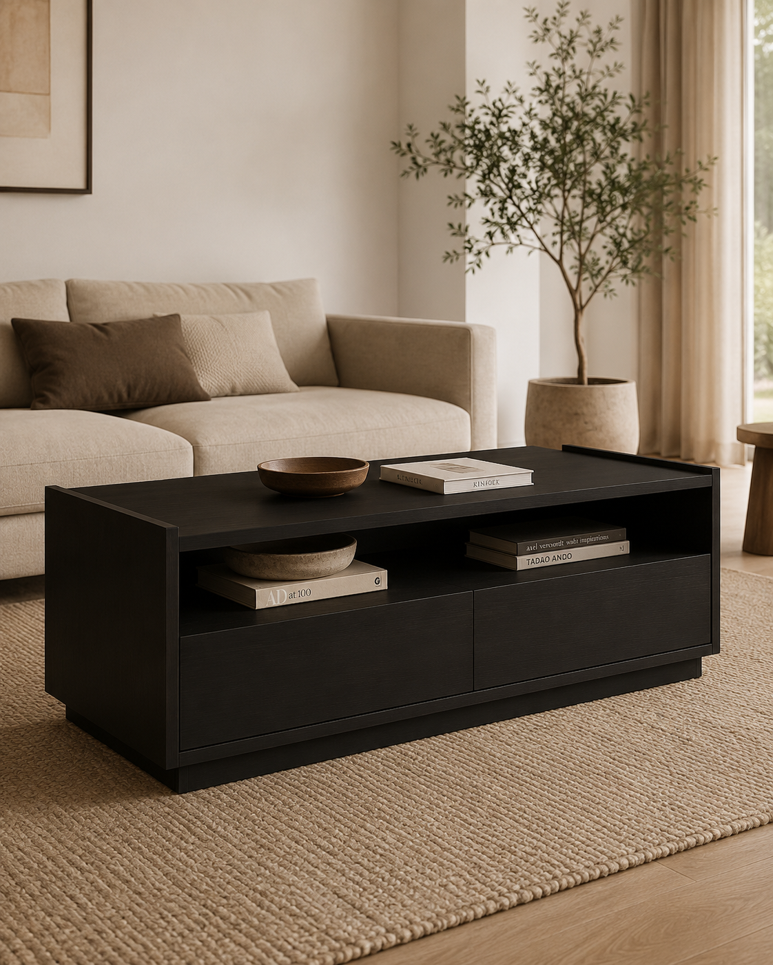 Nocturne Black Storage Coffee Table