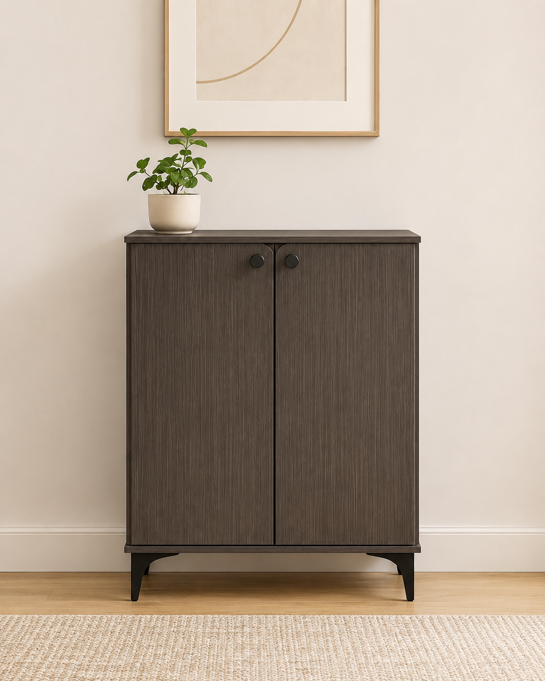 Sable 2 Door Shoe Cabinet (80cm)