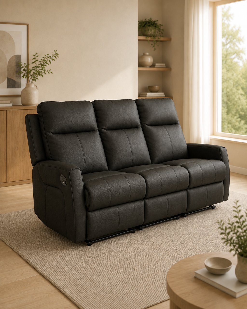 Mayfair Genuine Leather Recliner Sofa