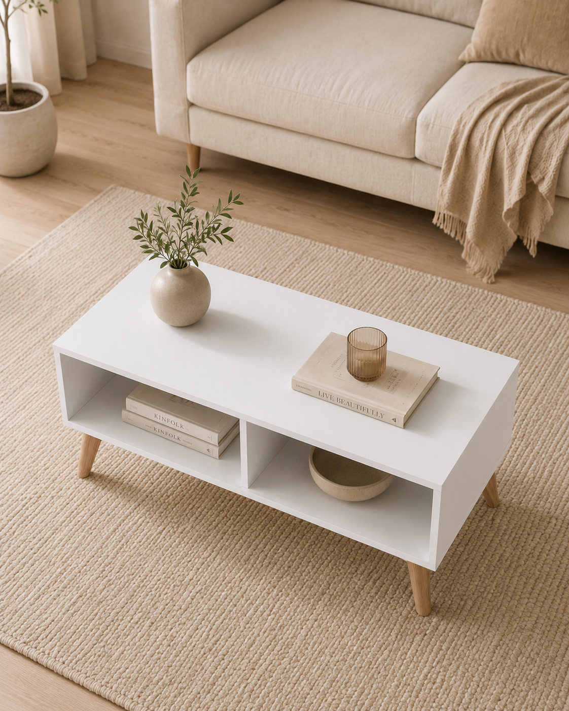 Eira White Coffee Table
