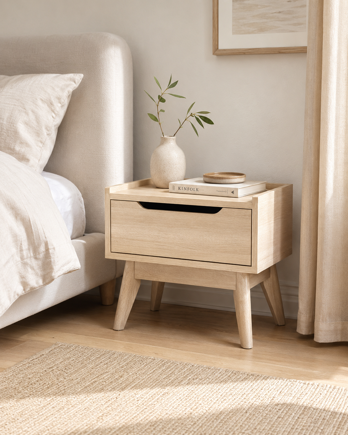 Mira Wooden Bedside Table