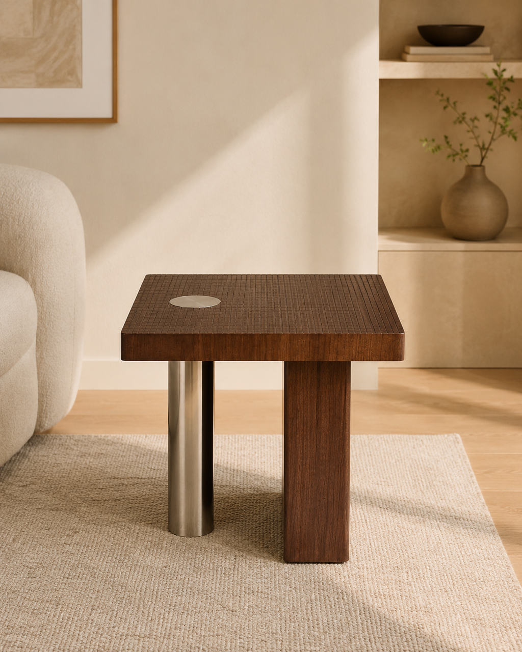 Evren Walnut Side Table