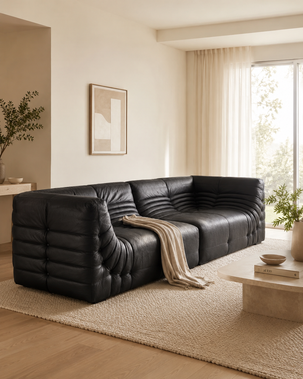 Axton Leather Modular Sofa