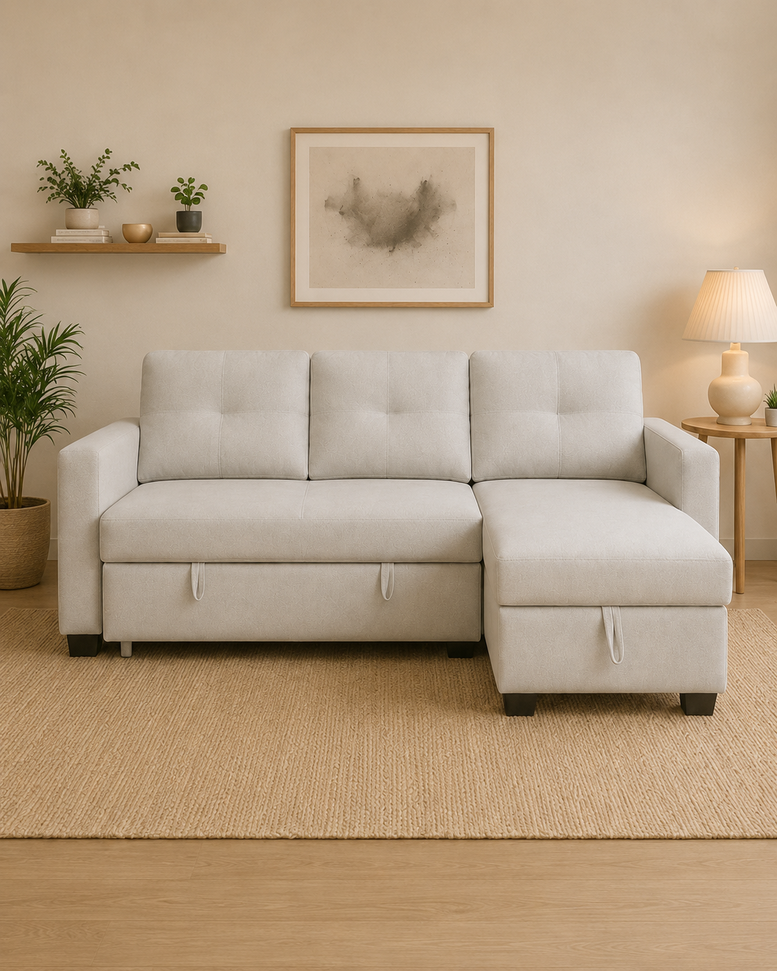 Rhea Fabric Storage Sofa Bed