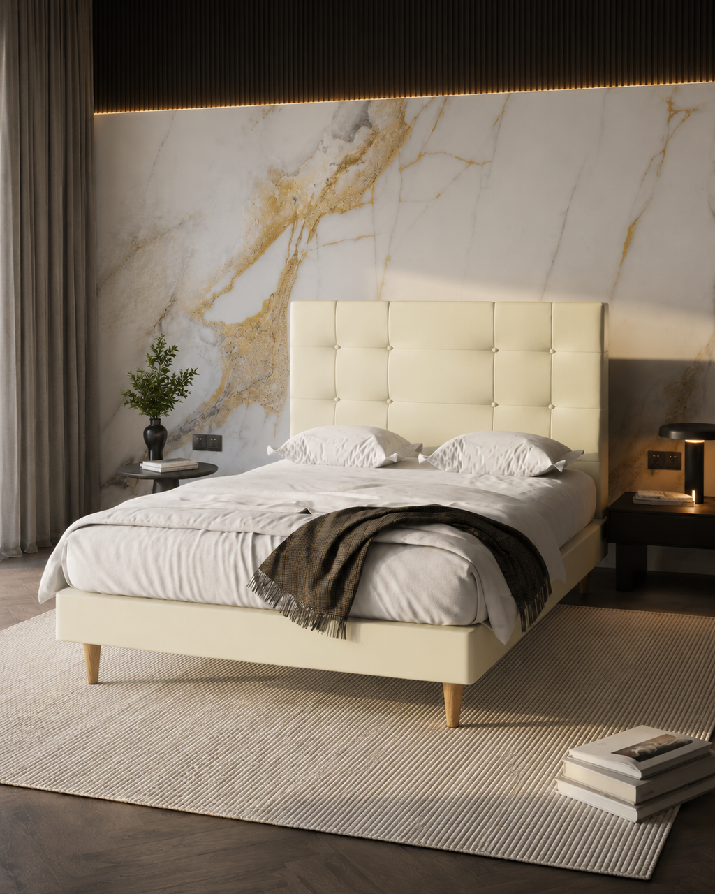 Jaxon Faux Leather Bed Frame