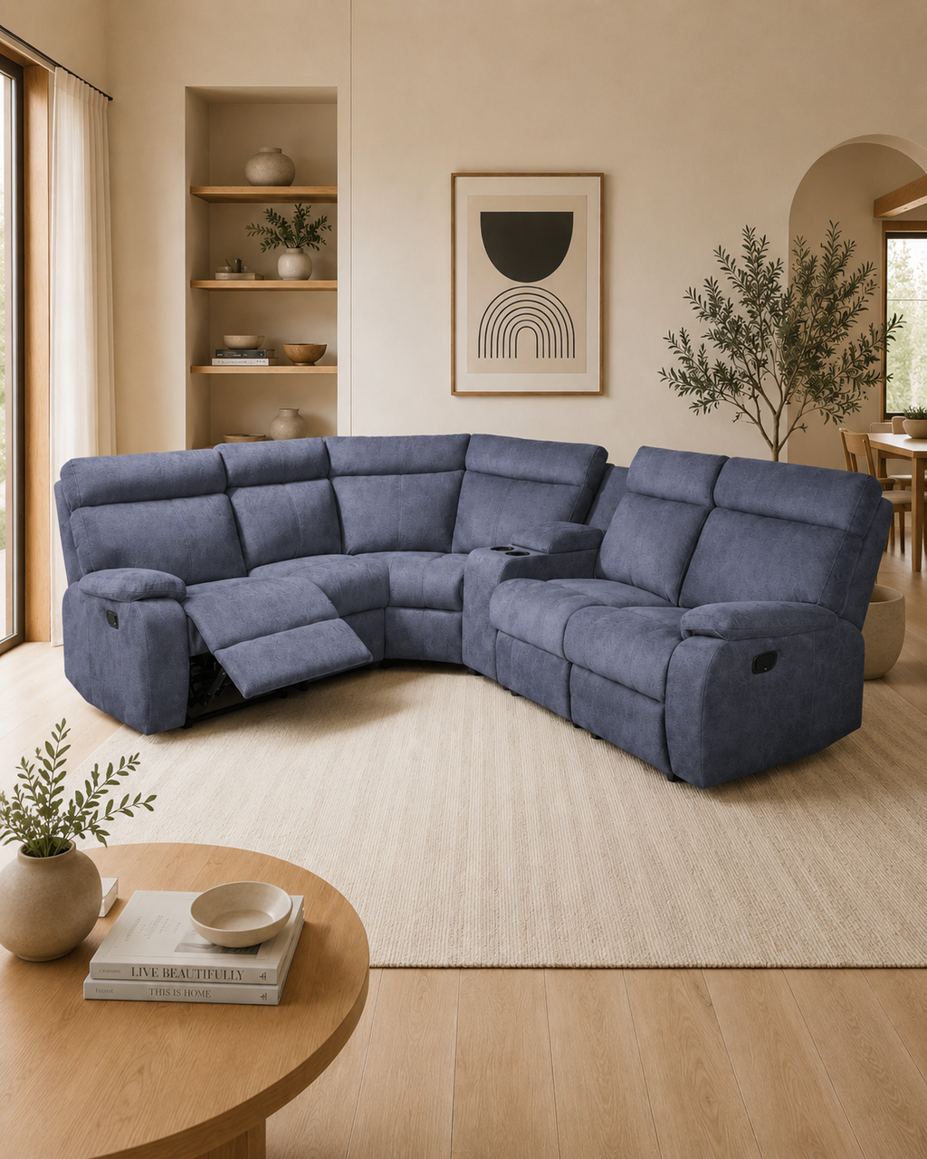 Blenheim Fabric Recliner Sectional Sofa