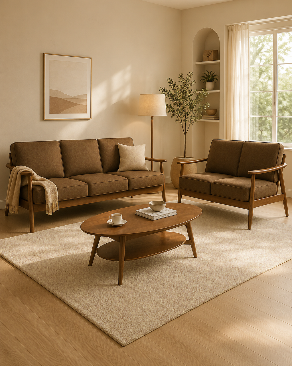 Vallon Wooden Sofa