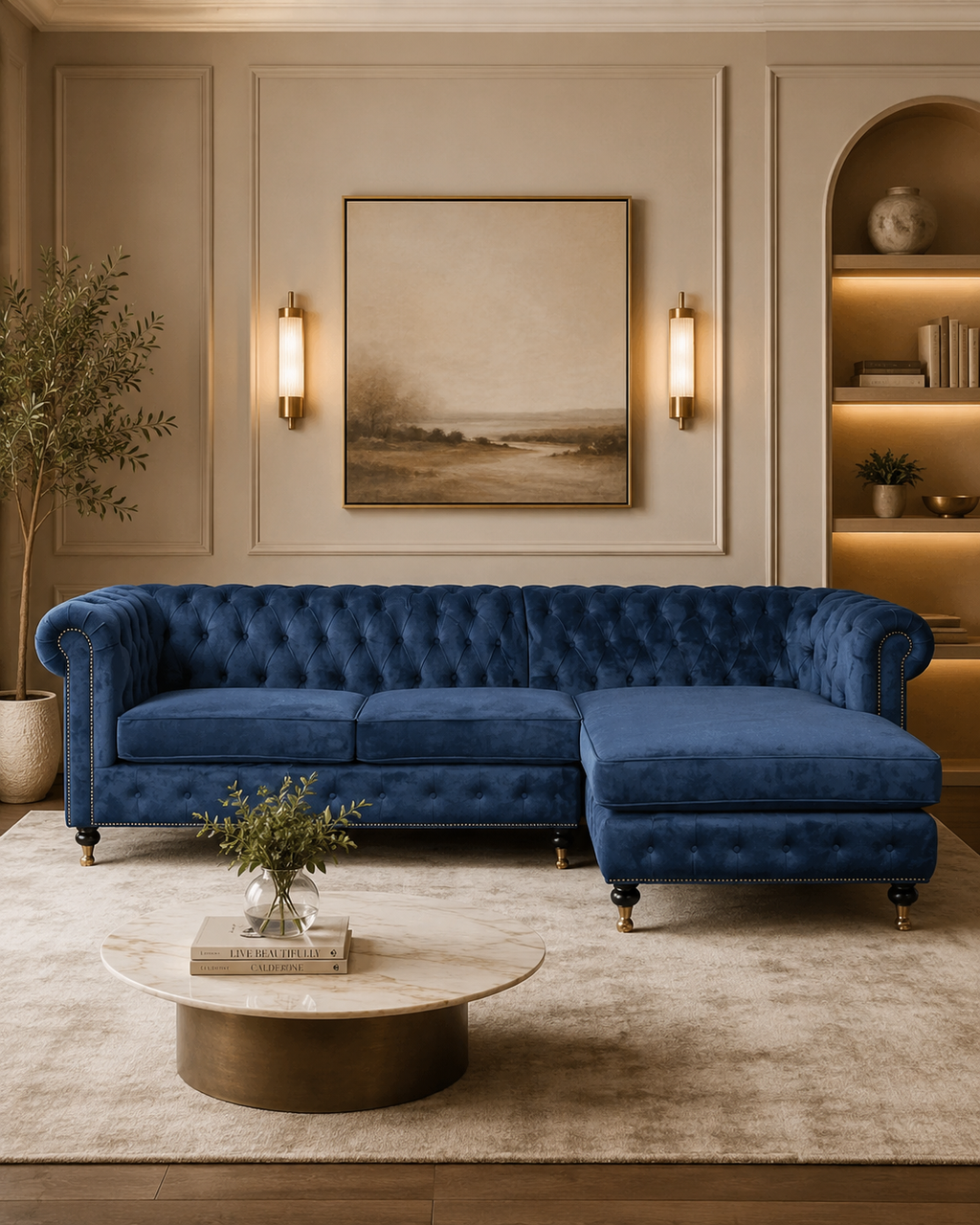 Garrick Velvet Sectional Sofa