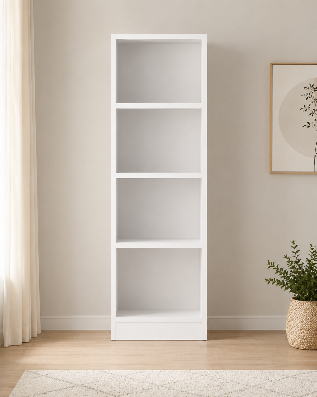 Cleo White Open Bookshelf