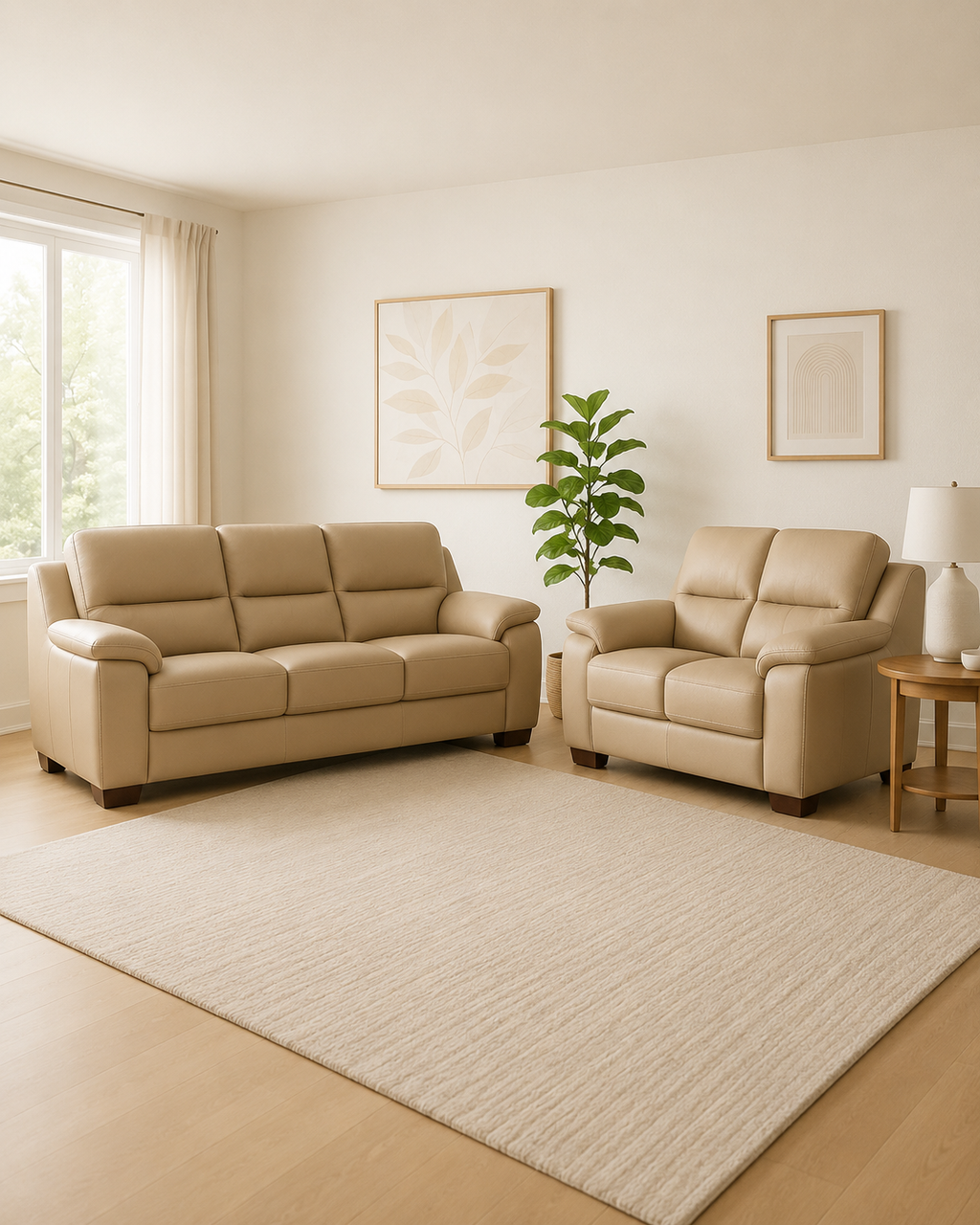 Somerby Faux Leather Sofa
