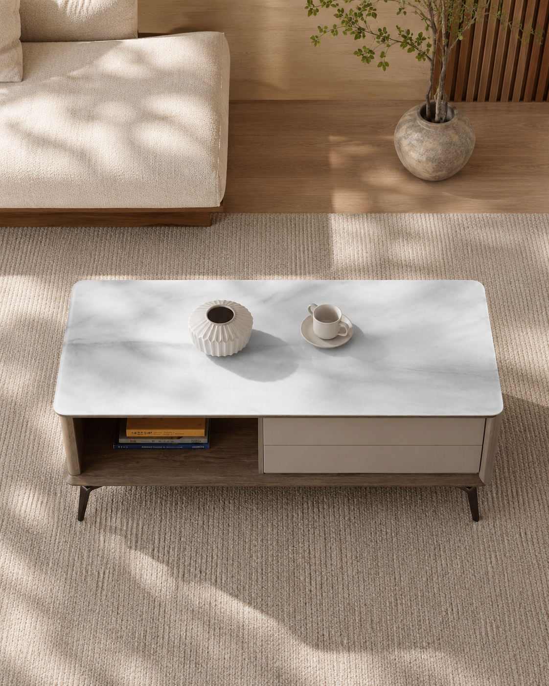 Liora Microcrystalline Glass Coffee Table