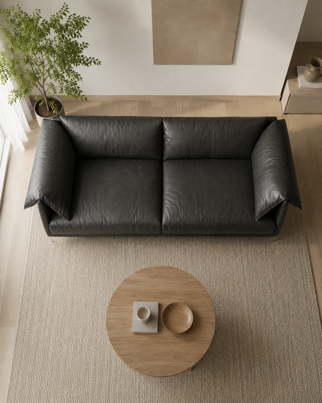 Novara Leather Sofa