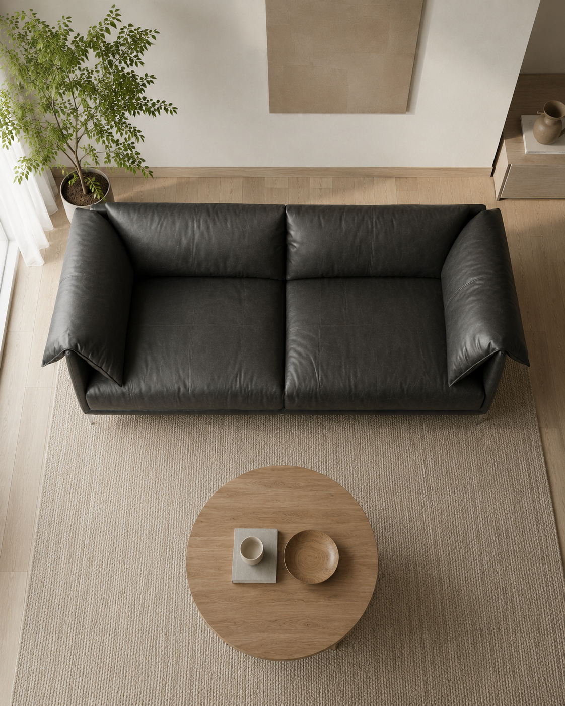 Novara Leather Sofa