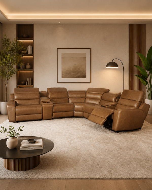 Beckett Leathaire Recliner Sectional Sofa
