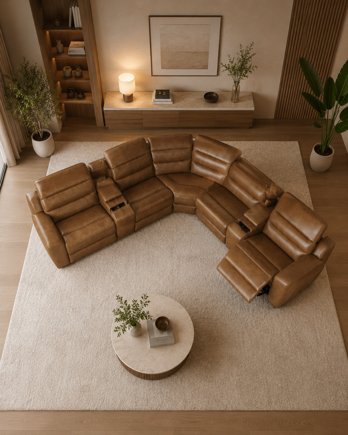 Beckett Leathaire Recliner Sectional Sofa
