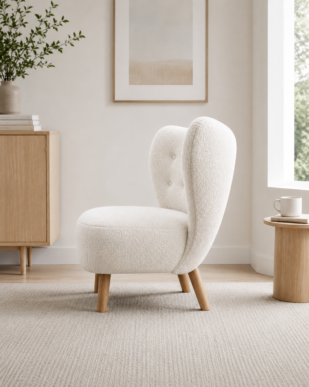 Maurelle Teddy Fabric Lounge Chair