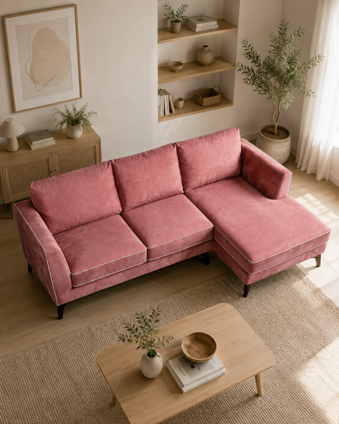 Pembroke Fabric Chaise Sofa
